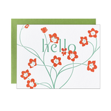 Twining Flowers Hello Card