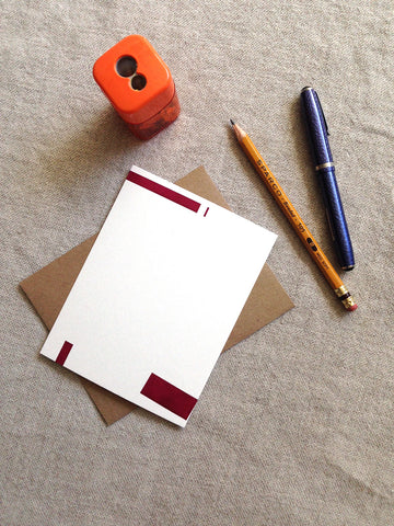 Bar Card - Maroon