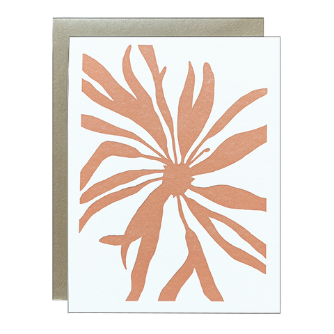 Seaweed Flower Blank Card