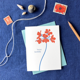 Pelargonium Birthday Card