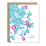 Crimson Flower Beauty Card