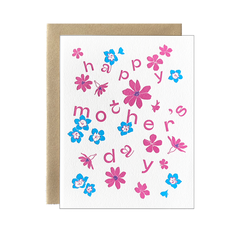 Flower Confetti Mom Card