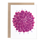 Dahlia Thanks Card