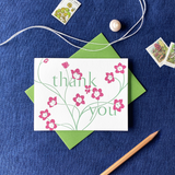 Twining Flowers Thanks Card