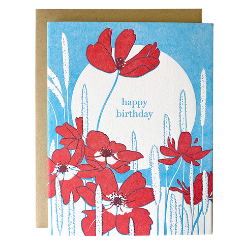 Anemone Birthday Card