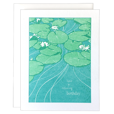 Lily Pond Birthday Card